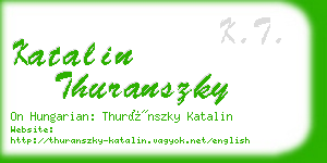 katalin thuranszky business card